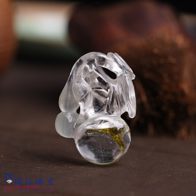 绿发晶碧玺挂件项链葫芦吊坠