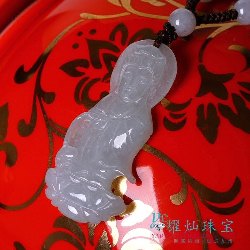 水晶饰品挂件生日礼物翡翠观音