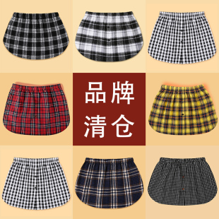 秋冬卫衣小屁帘女鲨鱼裤 打底遮屁股神器叠穿内搭下摆格子半身裙罩