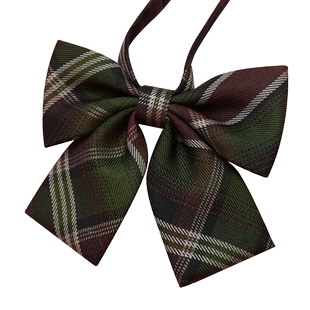 jk领结女绿色格纹日系制服配饰衬衫小物毕业照学院风领花蝴蝶结