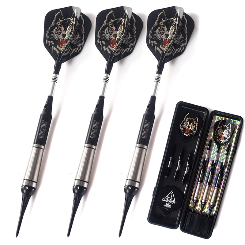 CUESOUL/Q獸天狼系列18g软式铜镖专业酒吧俱乐部室内电子飞镖套装