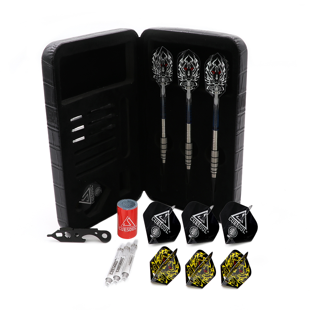 CUESOUL/Q獸3支装18克钨钢镖飞镖专业比赛俱乐部软式电子飞镖套装