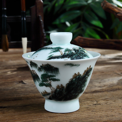 吴氏品雅白瓷单个茶具套装