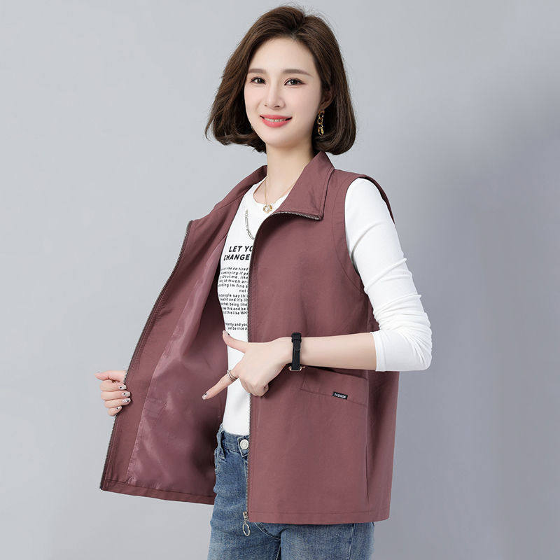 棉马甲女拉链休闲马夹马甲