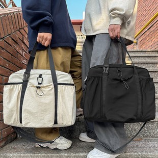 短途旅行包女大容量手提休闲包轻便运动健身单肩包男行李袋斜挎包