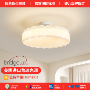 红品爱家奶油风卧室灯现代简约网红轻奢温馨浪漫网红主卧吸顶灯具