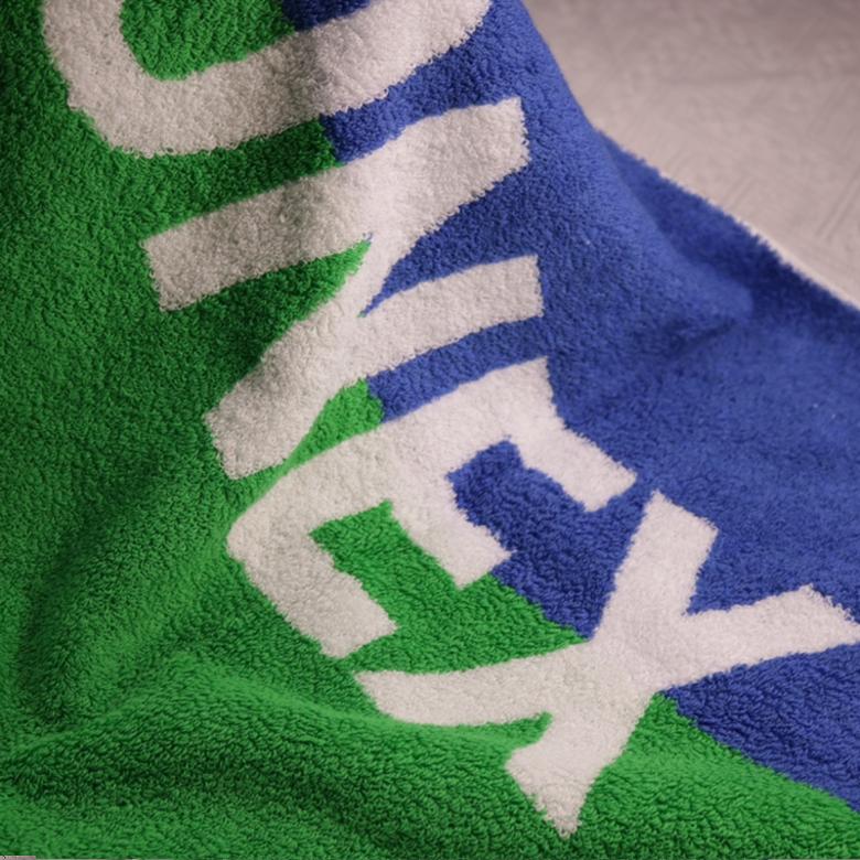 微瑕出口日本外贸原单羽毛网球擦汗吸汗纯棉运动大毛巾浴巾撞色