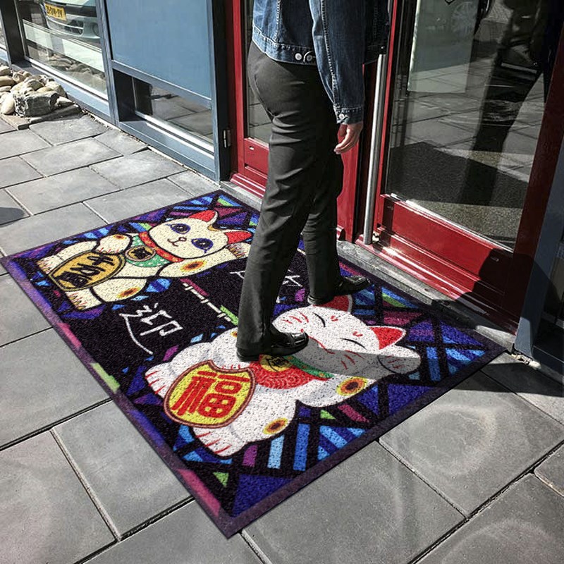 Welcome carpet Fortune cat Mat company shop Doorway thickening non-slip remove dust water uptake The door door matin the Home Fabric , Mat  category - from Buy2taobao.com to provide professional Taobao agent buy service