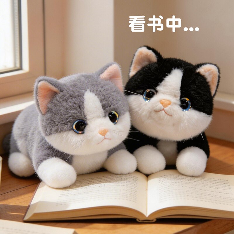 趴姿猫咪系列公仔可爱抱抱创意玩偶办公室礼物桌伴学习搭子宝宝娃