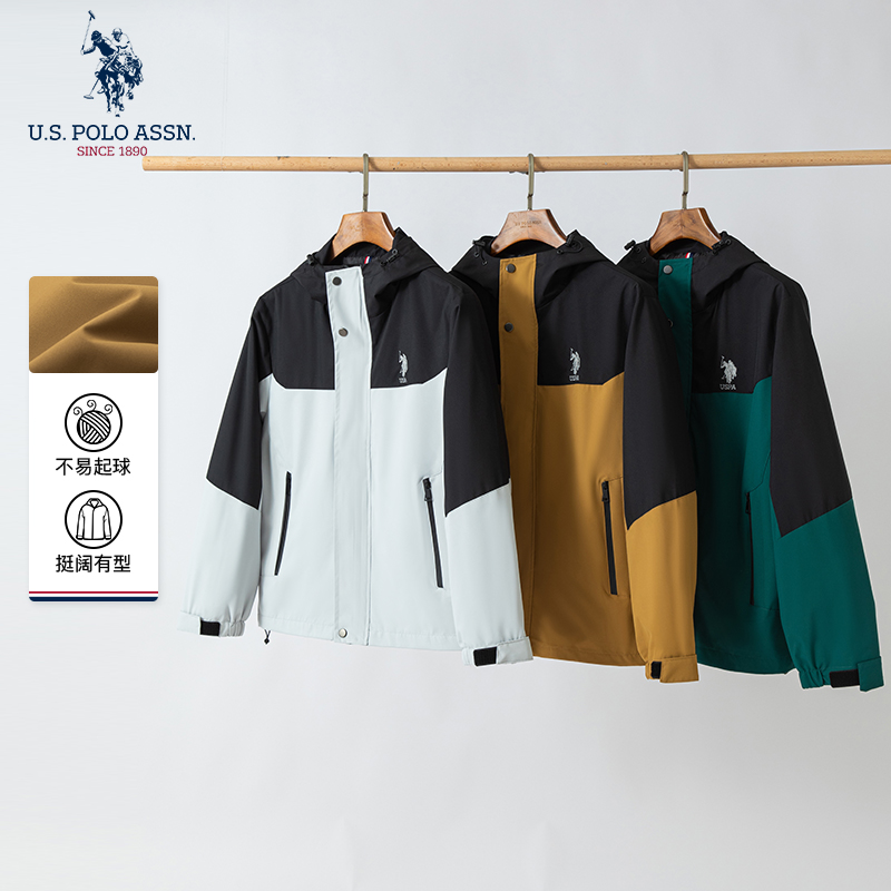 USPA男士新款连帽夹克外套