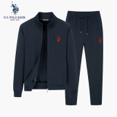 USPA运动套装 加绒加厚休闲运动服保罗外套 男士 男卫衣卫裤 春秋冬季