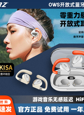 WRZ围绕者蓝牙耳机气骨传导无线降噪挂耳式运动跑步专用2023新款