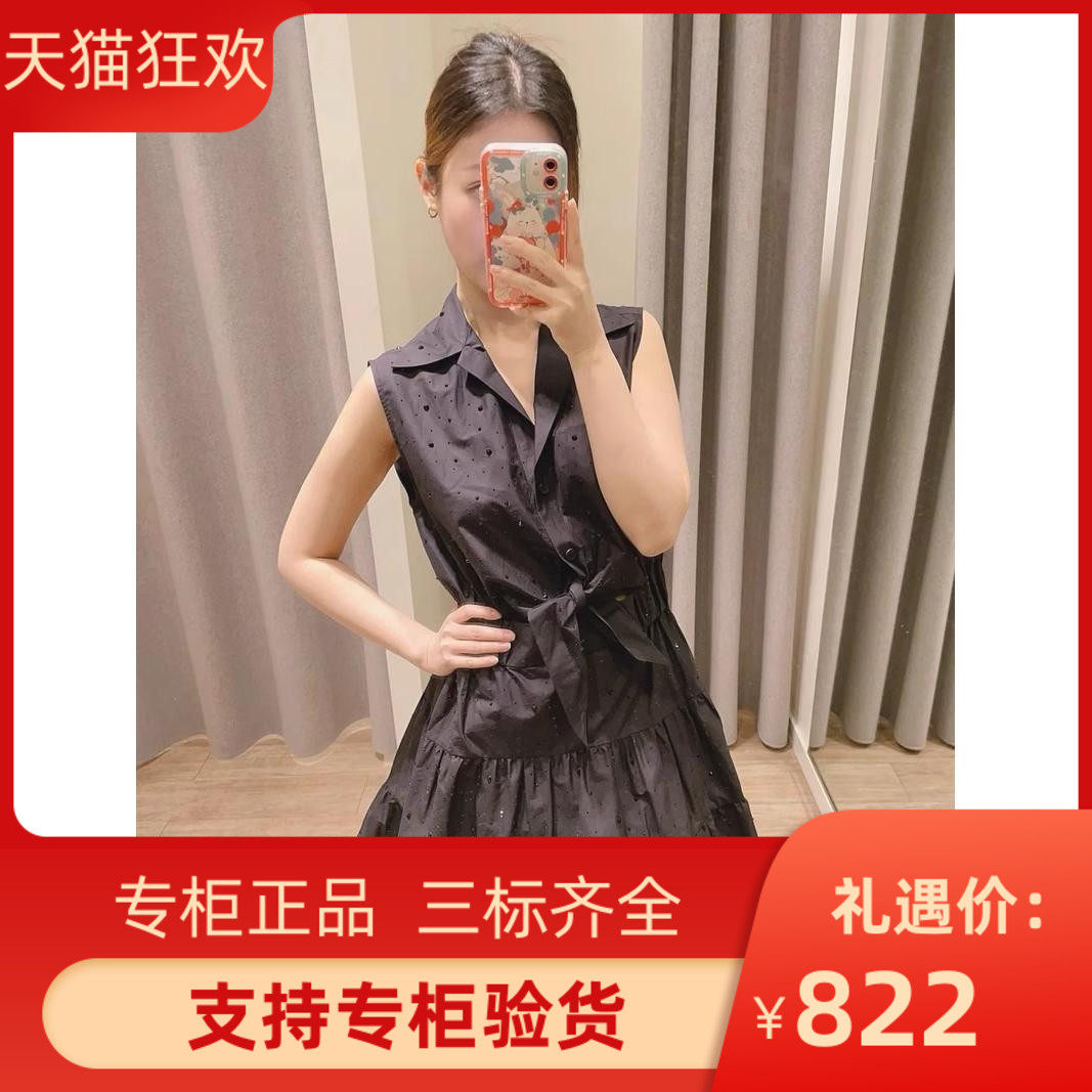 2024春夏新款饰钻系结露腰