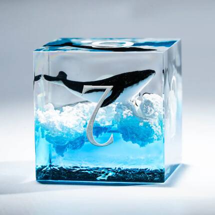 晴海云鲸-手工树脂跑团骰子COC骰子DND龙与地下城克苏鲁跑团骰子