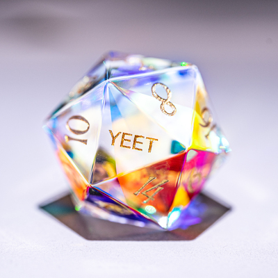 藤蔓花体-YEET 跑团骰子COC骰子DND龙与地下城克苏鲁幻彩棱镜D20