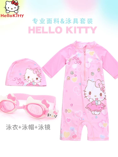 Hello kitty, детский купальник, водонепроницаемый комплект, подходит для подростков, новая коллекция