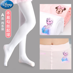 丝袜白色舞蹈防勾丝公主女孩连体袜 薄款 袜女童夏季 迪士尼儿童连裤