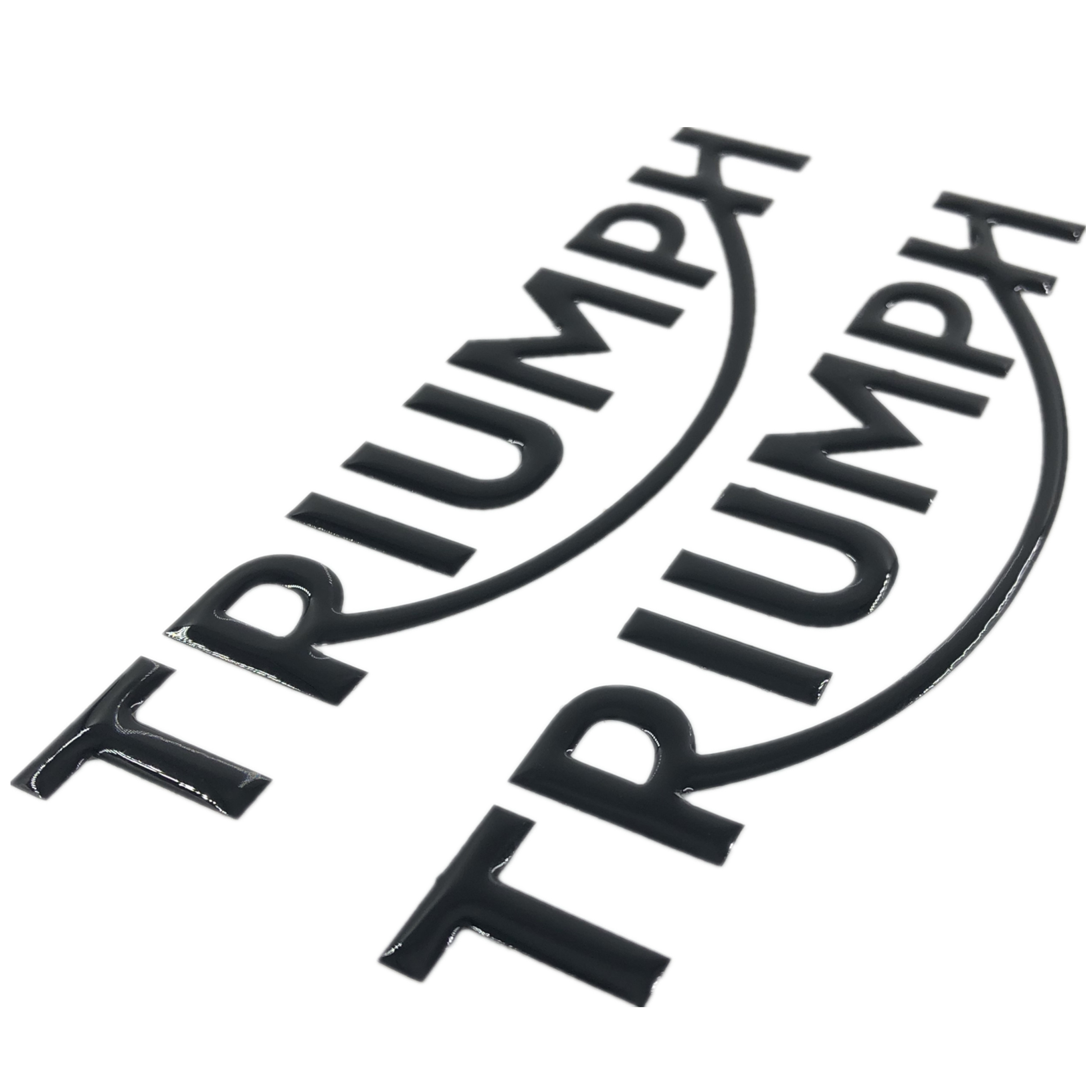 适用凯旋摩托车改装油箱贴纸3D立软胶车标TRIUMPH LOGO侧贴头盔贴