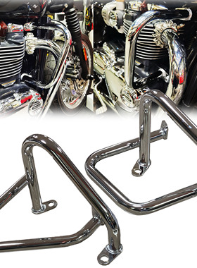 适用Bobber SpeedmasterT120速度度大师Thruxton1200电镀改装护杠