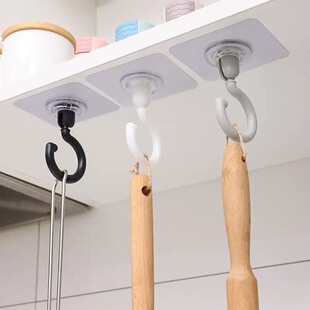可旋转吸顶粘钩蚊帐挂钩门后衣柜免打孔无痕贴浴室客厅宿舍收纳勾