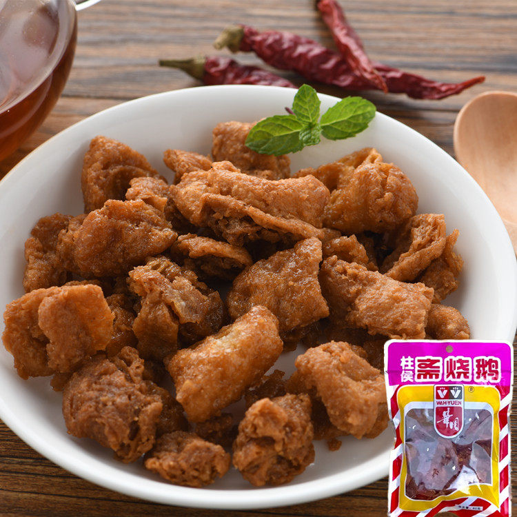 香港华园斋烧鹅柱候酱麻辣味素肉办公休闲零食小吃8090怀旧食品,零食/坚果/特产,素肉,淘宝优惠券,粉丝福利购,淘宝优惠卷