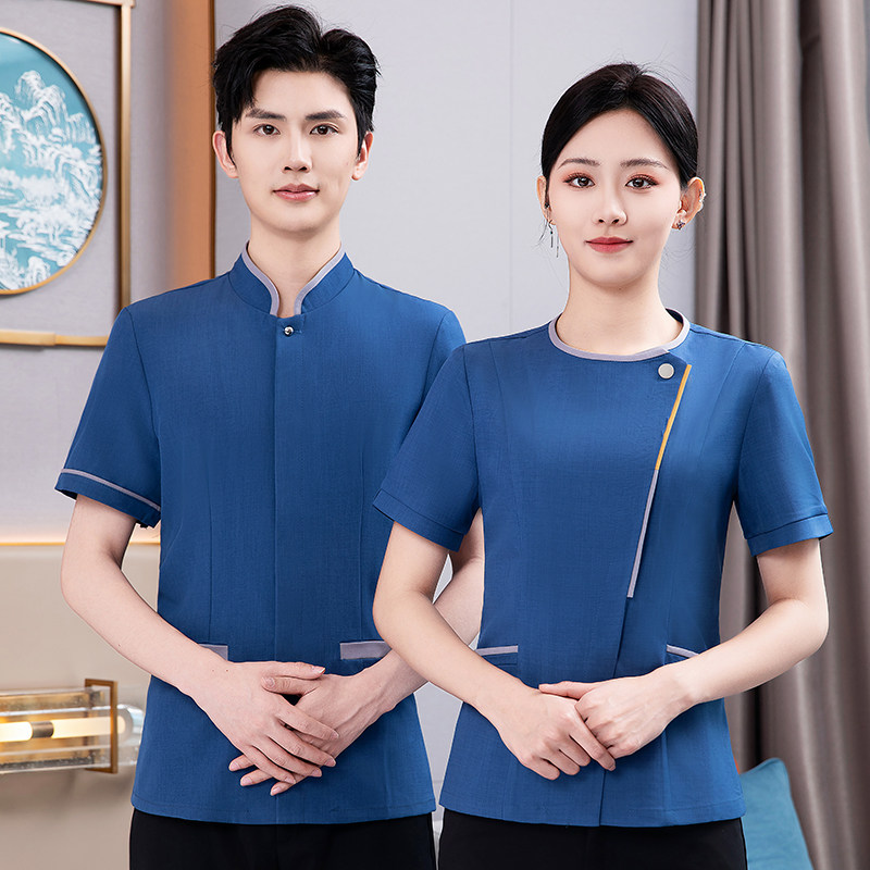 物业保洁工作服短袖夏季酒店宾馆客房小区楼层养老院家政工装制服
