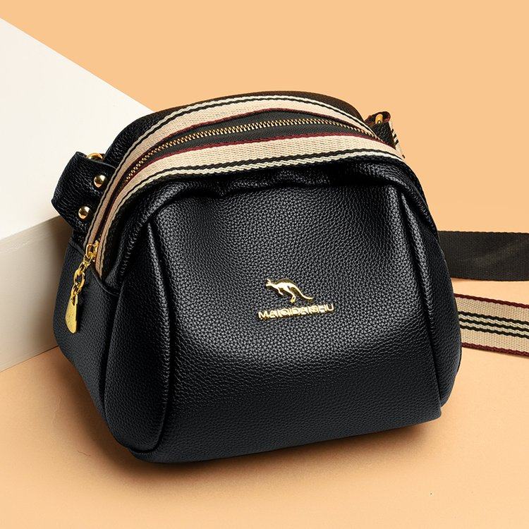 头层牛皮时尚休闲女包包2026新款超软贝壳包百搭单肩包洋气斜挎包