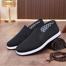 一脚蹬休闲鞋 春季 软底工作鞋 黑平底懒人鞋 老北京布鞋 开车鞋 男单鞋