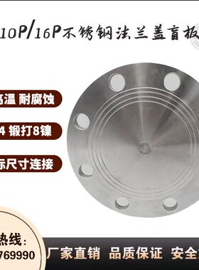 304不锈钢法兰盲板/不锈钢法兰盖PN10 DN25 40 50 80 100 150 200