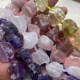 天然原矿紫白水晶柠檬马粉晶随形大颗粒碎石 DIY鱼缸装 饰配饰材料