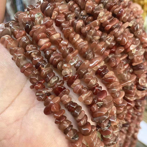 5×8mm无加色天然安德森水晶随形有孔碎石串条diy饰品配饰材料