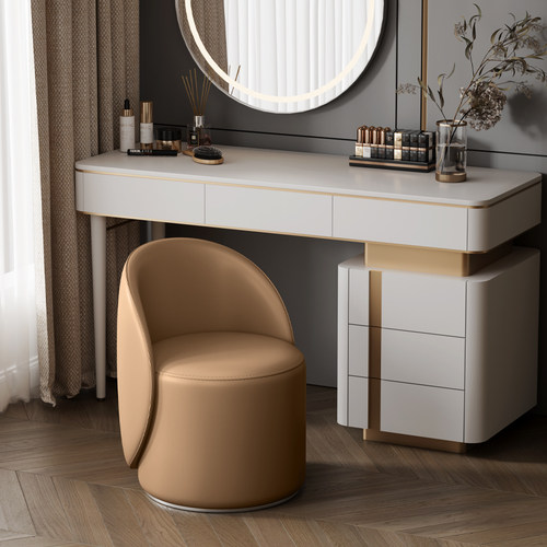 现代简约化妆凳卧室梳妆凳轻奢美容院美甲椅子靠背餐桌椅梳妆台椅