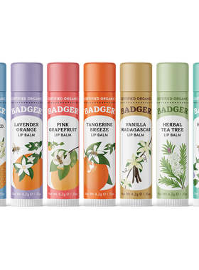 两支包邮美国贝吉獾Badger孕妇婴儿天然有机保湿滋润唇膏 4.2g