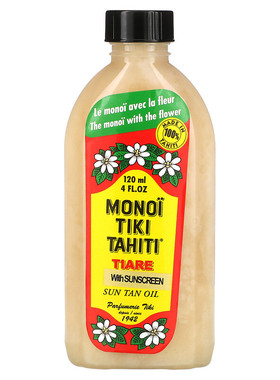 订美国Monoi Tiare Tahiti大溪地阳光美黑椰子油助晒油防晒SPF3