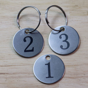 不锈钢号码牌麻辣烫数字编号牌定制手牌标记牌幼儿园水杯数字吊牌