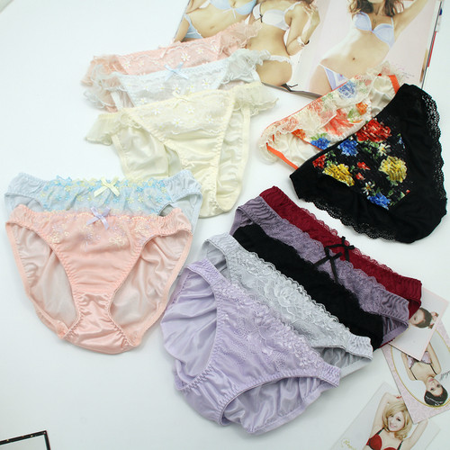 日系少女甜美经编三角裤