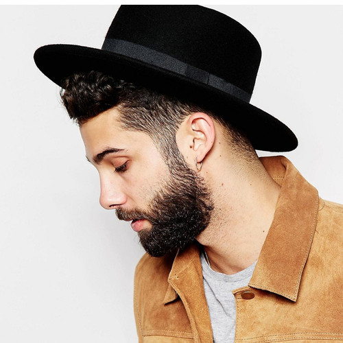 羊毛英伦复古风爵士帽