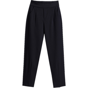 LT高腰哈伦裤子女大码2025春夏小脚显瘦长裤西装裤黑色休闲裤加绒