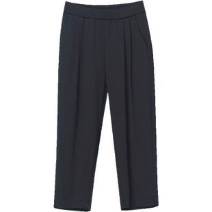 LT开叉七分裤女夏季哈伦裤九分宽松大码显瘦胖mm休闲冰丝薄款中裤