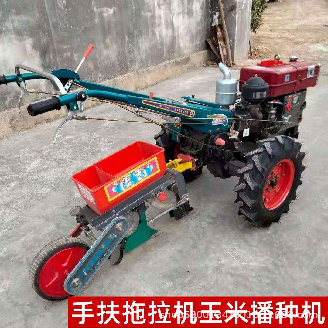 手扶拖拉机双行微耕机配套玉米大豆农用精播机播种机播种施专用