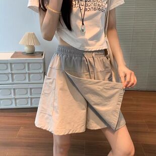 高腰显瘦防走光半身裙a字运动裙裤 冰丝山本短裙女夏季 薄2026新款