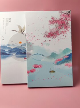 团扇礼盒套装中国古风手提袋