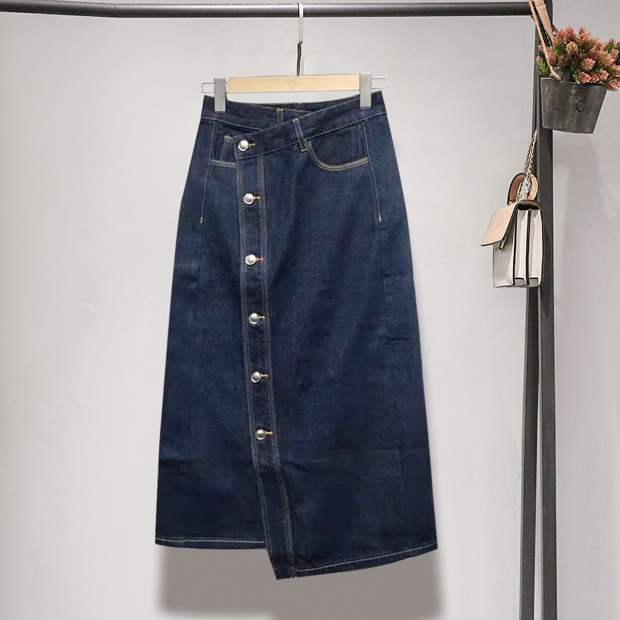 牛仔半身裙lily self2019冬新款高腰不规则A字中长裙119410G6210|ruв категории Женская одежда, юбка - от Buy2taobao.com для оказания профессиональной услуги покупки агента Taobao