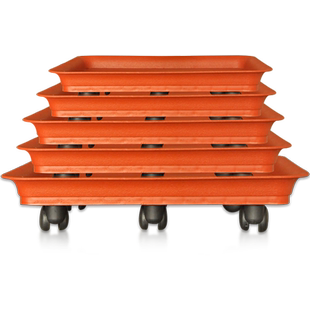 花盆托盘塑料长方形底座托加厚树脂可移动盆景托带轮花托长形花盘