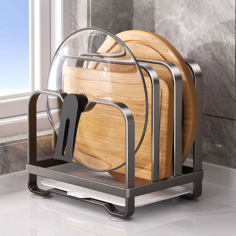 厨房台面砧板置物架多功能锅盖架