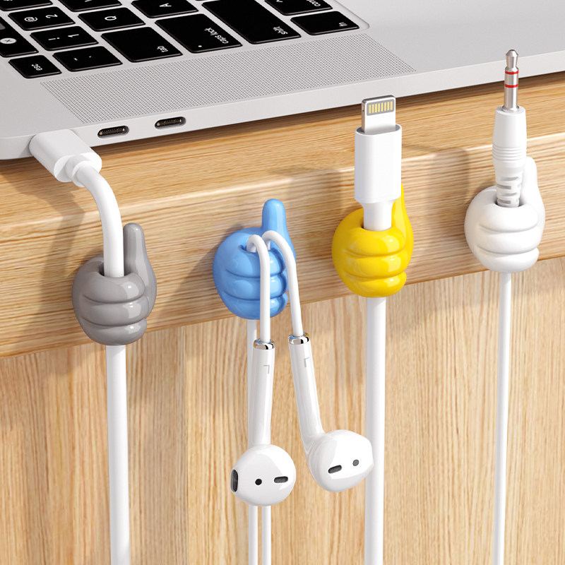 数据线收纳固定器绕线器卡子