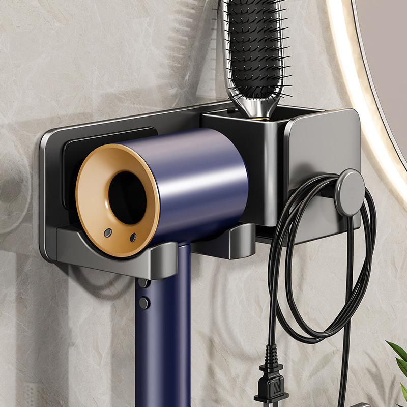 吹风机置物免打孔壁挂式卫生间浴室电吹风收纳架子放风筒支架神器