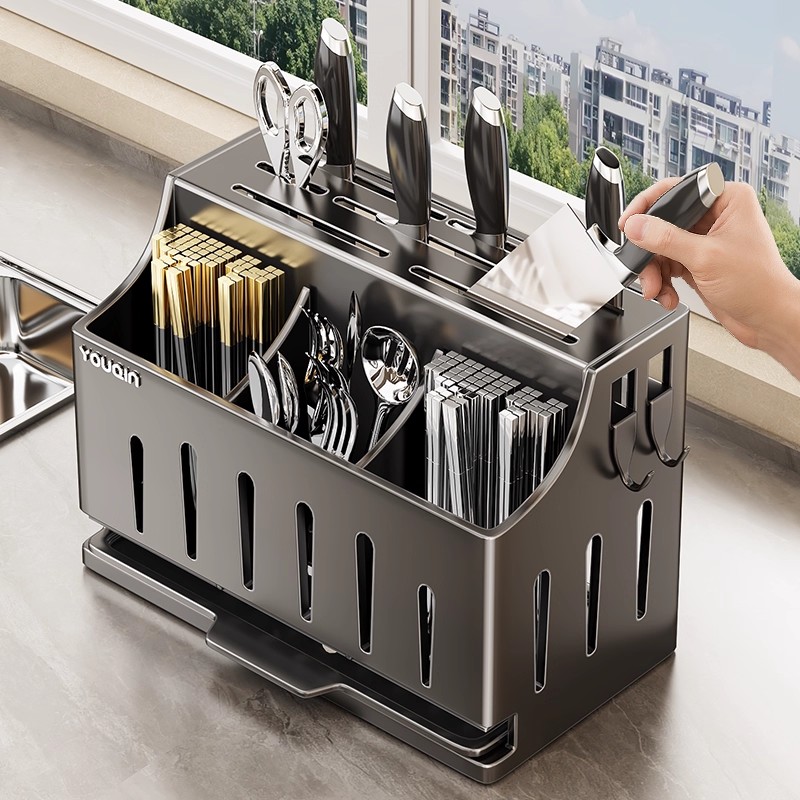 不锈钢厨房刀架置物架