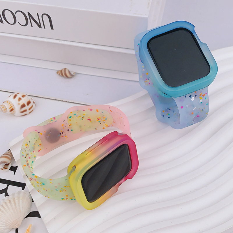 iwatch表带表壳一体果冻硅胶