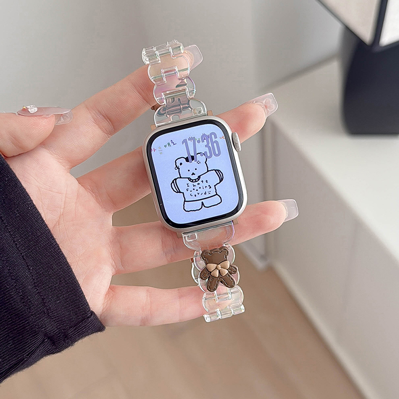 【可爱礼物熊】iwatch表带树脂款